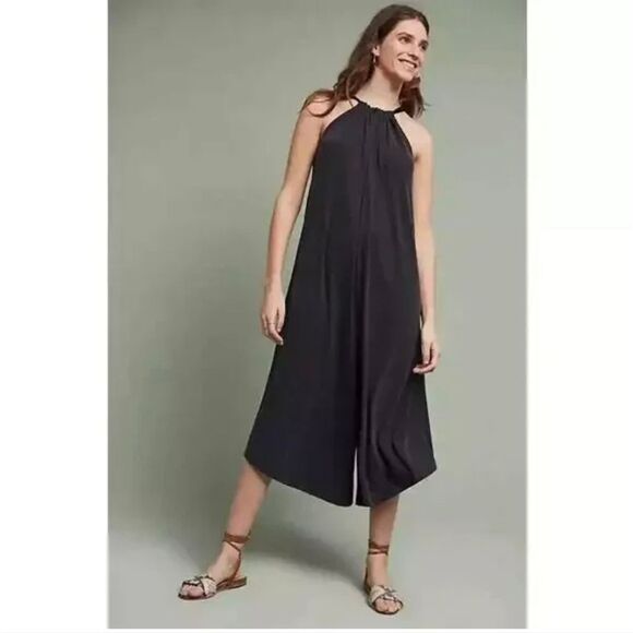 Anthropologie HD in Paris Jacenta Wide Leg Jumpsuit women's size small black‎ - Picture 1 of 11